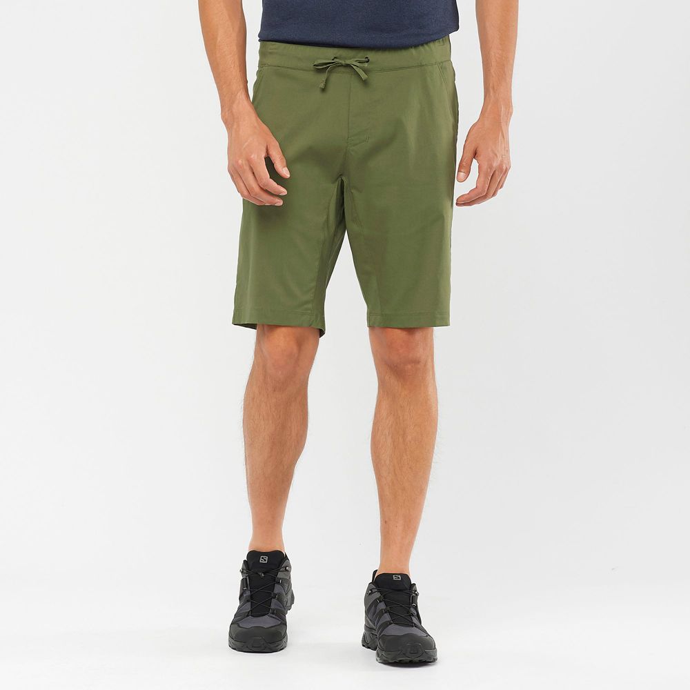 Shorts Salomon Homme Vert Olive - Salomon EXPLORE M - France (8129-AZEON)